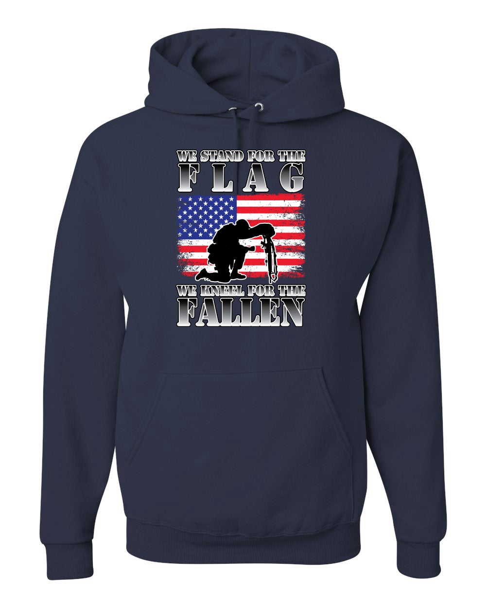 We Stand For The Flag We Kneel For The Fallen, American Veteran, Proud Veteran shirt, Americana / American Pride Unisex Hoodie Sweatshirt