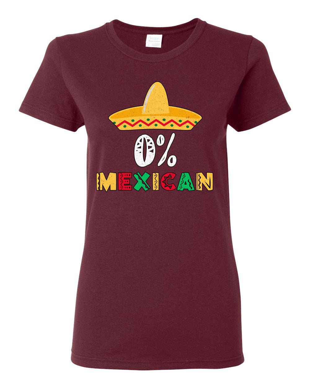 0% Mexican Sombrero Cinco De Mayo, Mexican Culture, Mexican Heritage, Drinking Womens Graphic T-Shirt