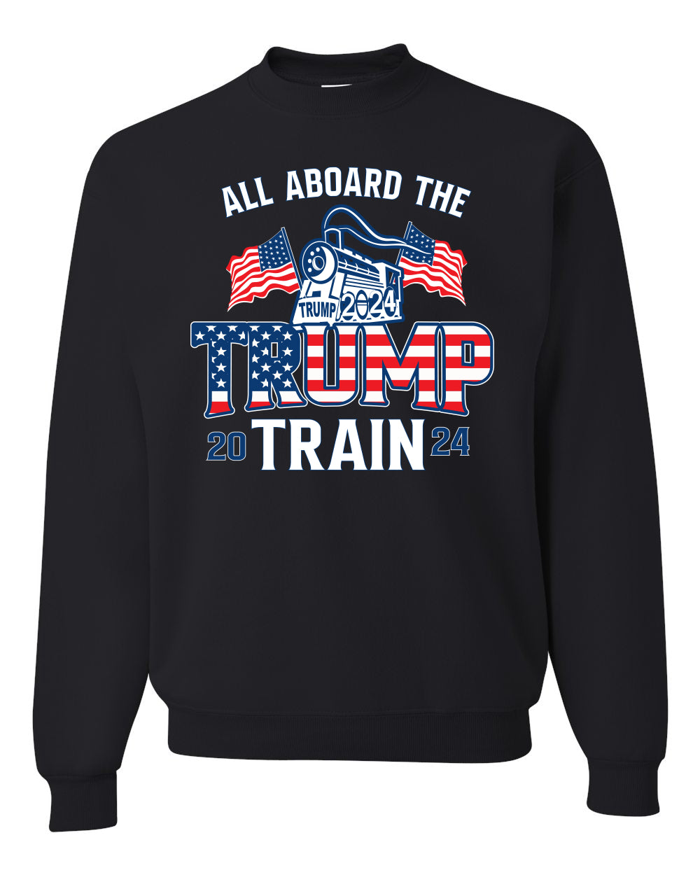 All Aboard The Trump 2024 Train, 2024 election, Conservative shirt, Republican gifts, Political Unisex Crewneck Sweatshirt