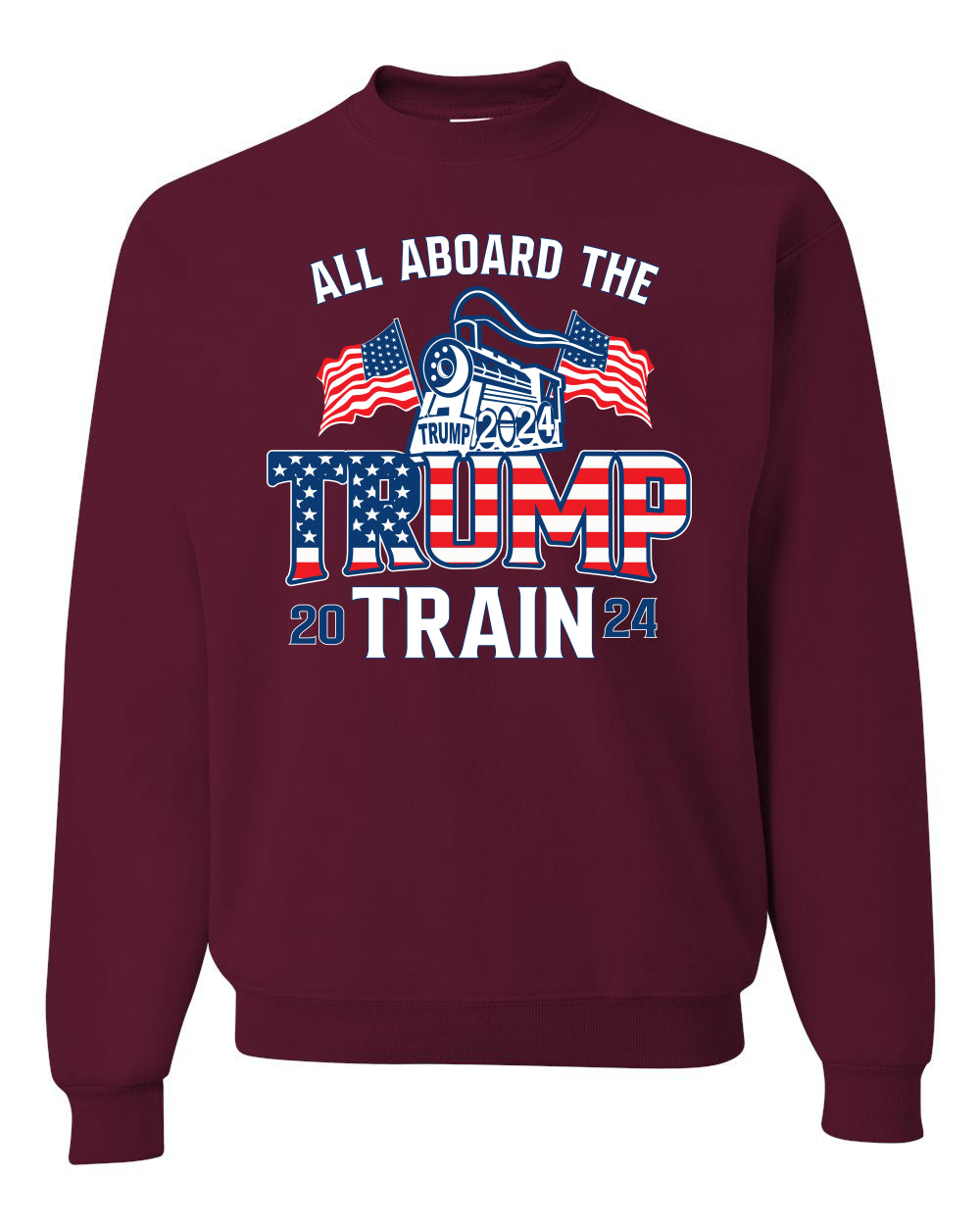 All Aboard The Trump 2024 Train, 2024 election, Conservative shirt, Republican gifts, Political Unisex Crewneck Sweatshirt