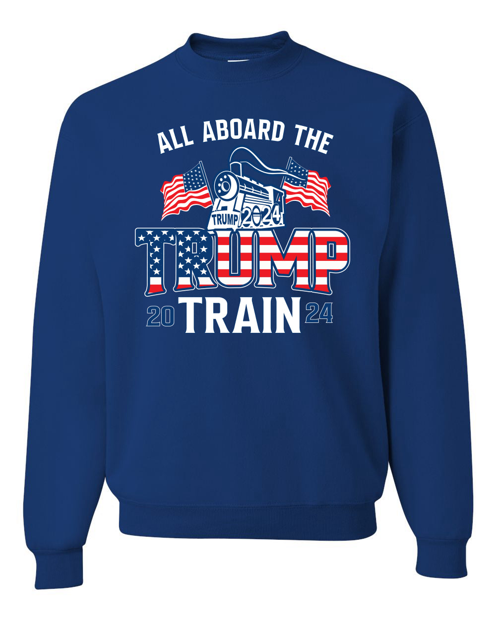 All Aboard The Trump 2024 Train, 2024 election, Conservative shirt, Republican gifts, Political Unisex Crewneck Sweatshirt