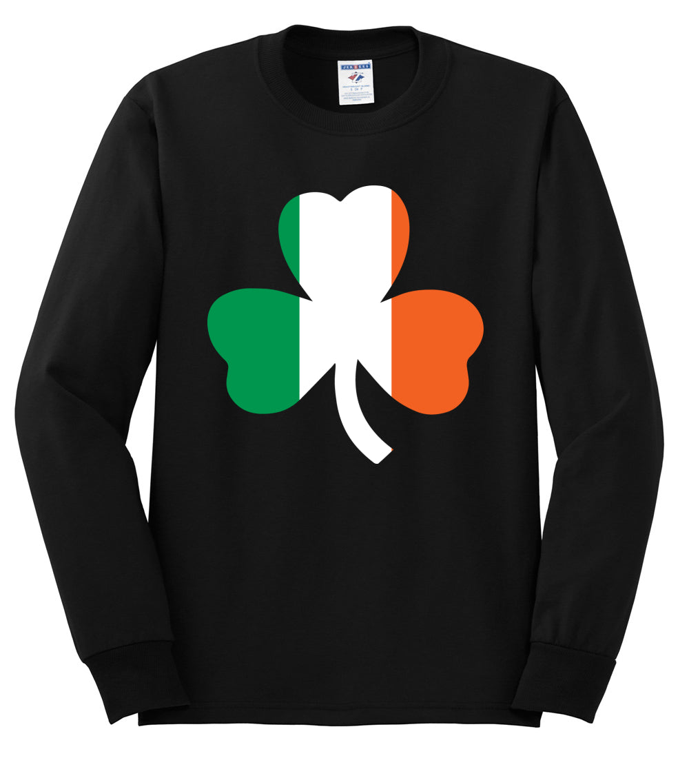 Irish Flag Shamrocks, St Patricks Day, Shamrock shirt, St. Patrick's Day Mens Long Sleeve Shirt