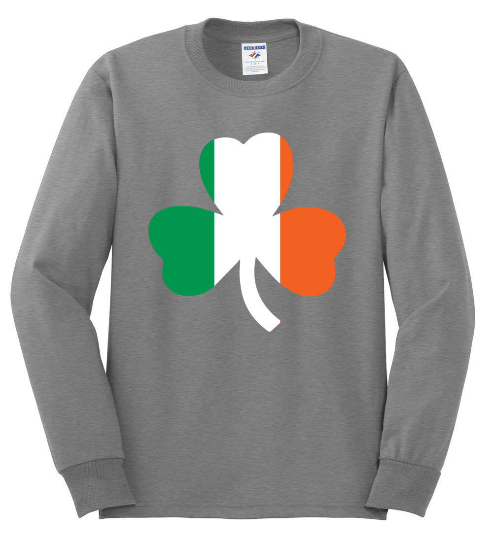 Irish Flag Shamrocks, St Patricks Day, Shamrock shirt, St. Patrick's Day Mens Long Sleeve Shirt