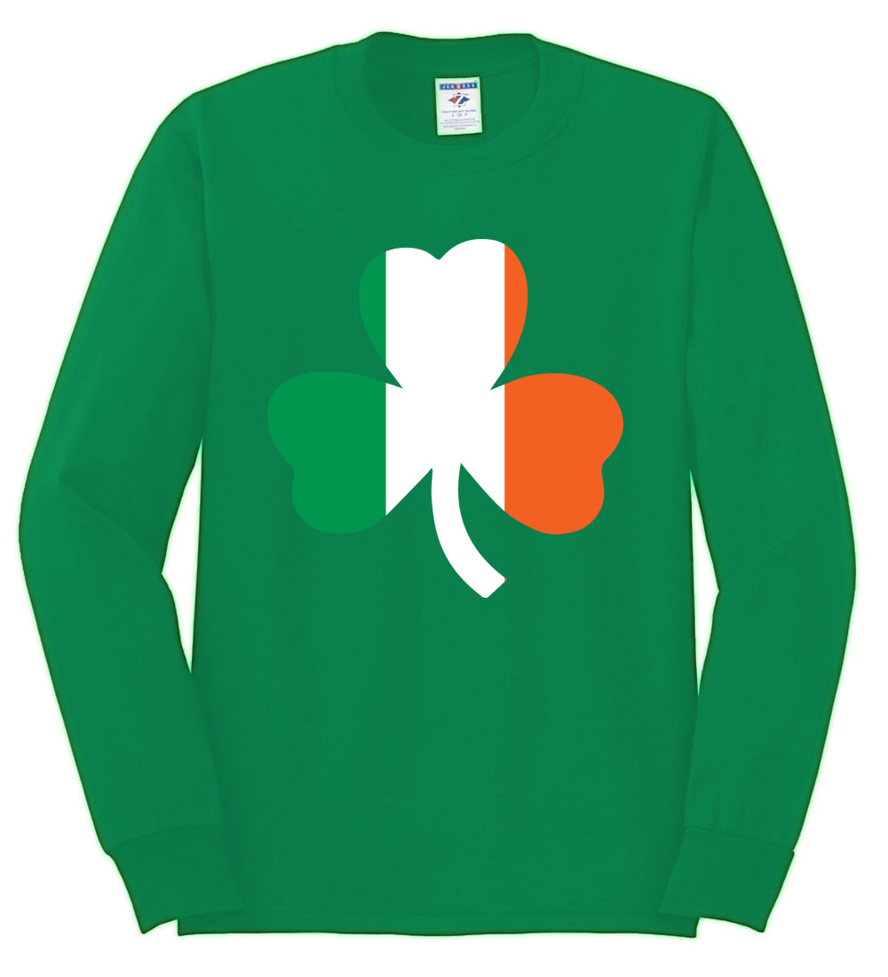 Irish Flag Shamrocks, St Patricks Day, Shamrock shirt, St. Patrick's Day Mens Long Sleeve Shirt