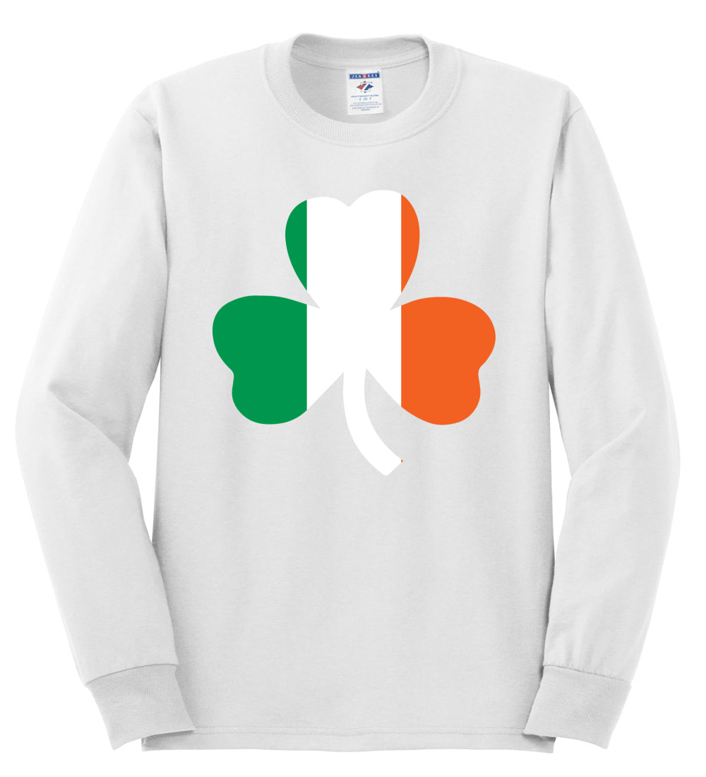 Irish Flag Shamrocks, St Patricks Day, Shamrock shirt, St. Patrick's Day Mens Long Sleeve Shirt