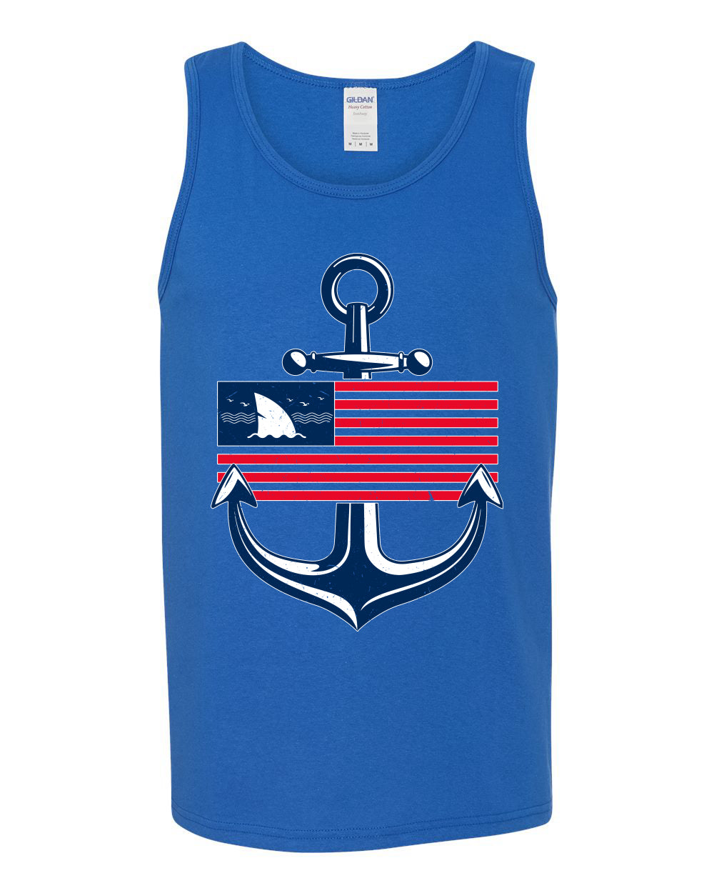 American Sailor Nautical Anchor, Summer Trends, Beach Style Shirt, Beach Mens Tank Top